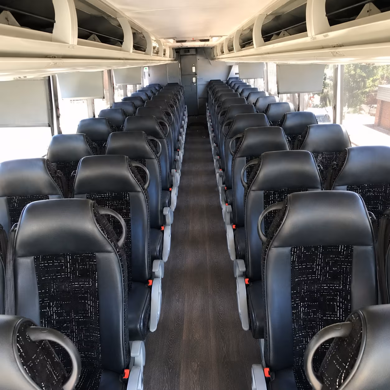 utica charter bus interior