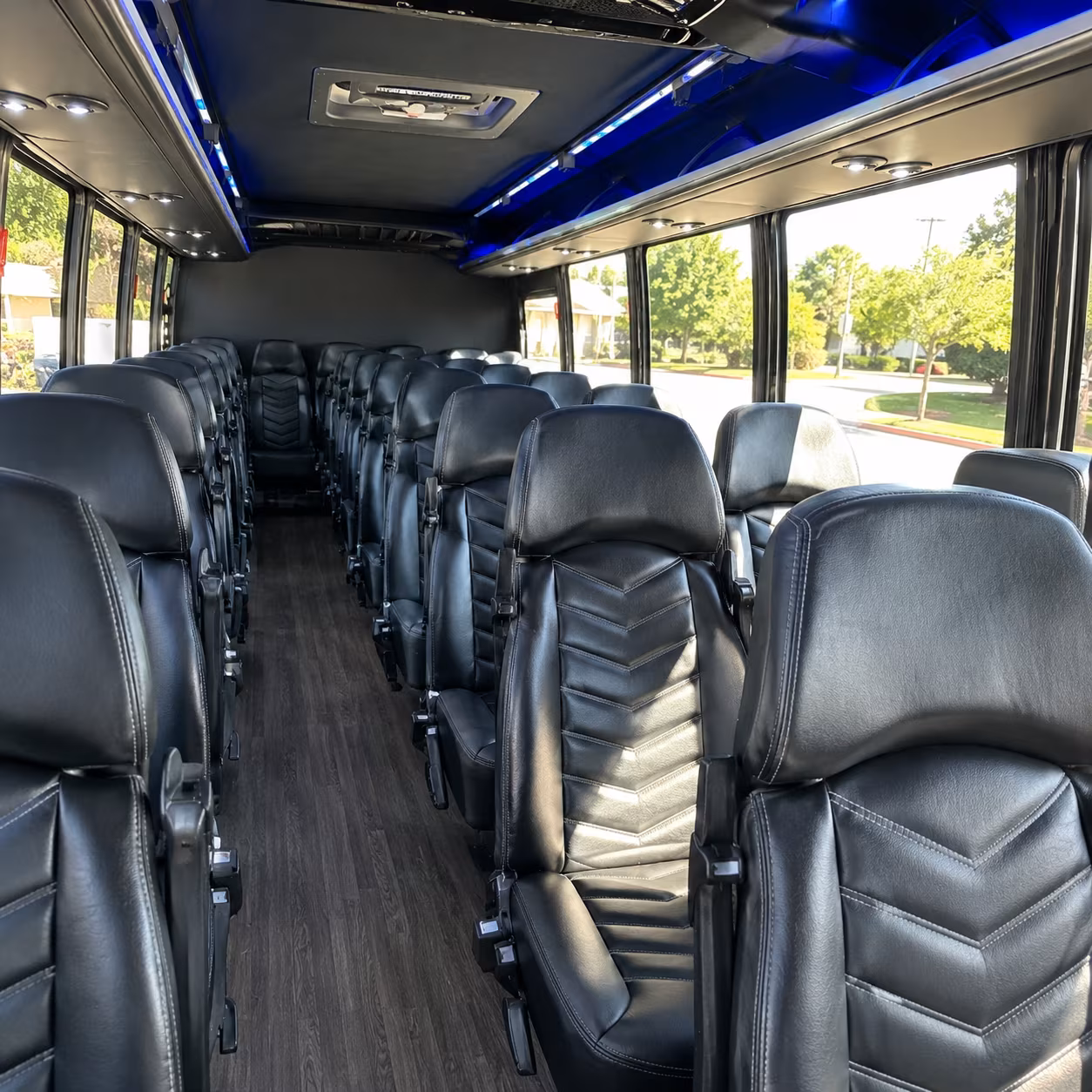 utica school event transportation onboard seating